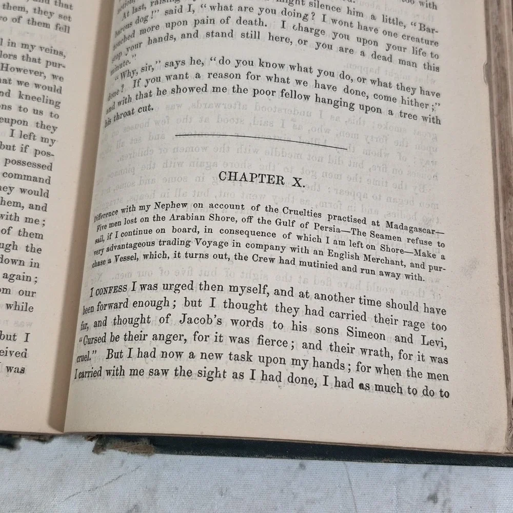 ANTIQUE 1872 ADVENTURE NOVEL: ROBINSON CRUSOE BY DANIEL DEFOE
